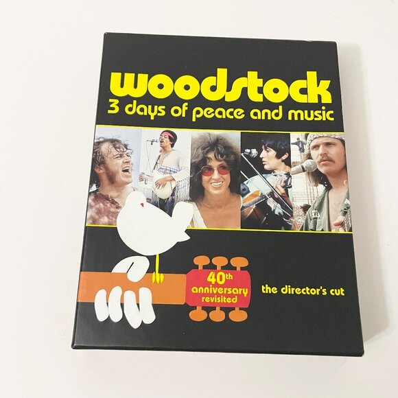 Woodstock Three Days of Peace Music Blu ray 3 Disc Set 40th Anniversary Flaws - Picture 1 of 16